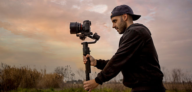 An enthusiast videographer recording a scene