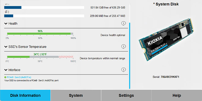 Screen image - Monitoring