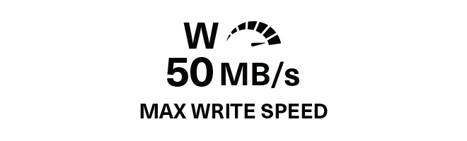 Max Write Speed 50 MB/s